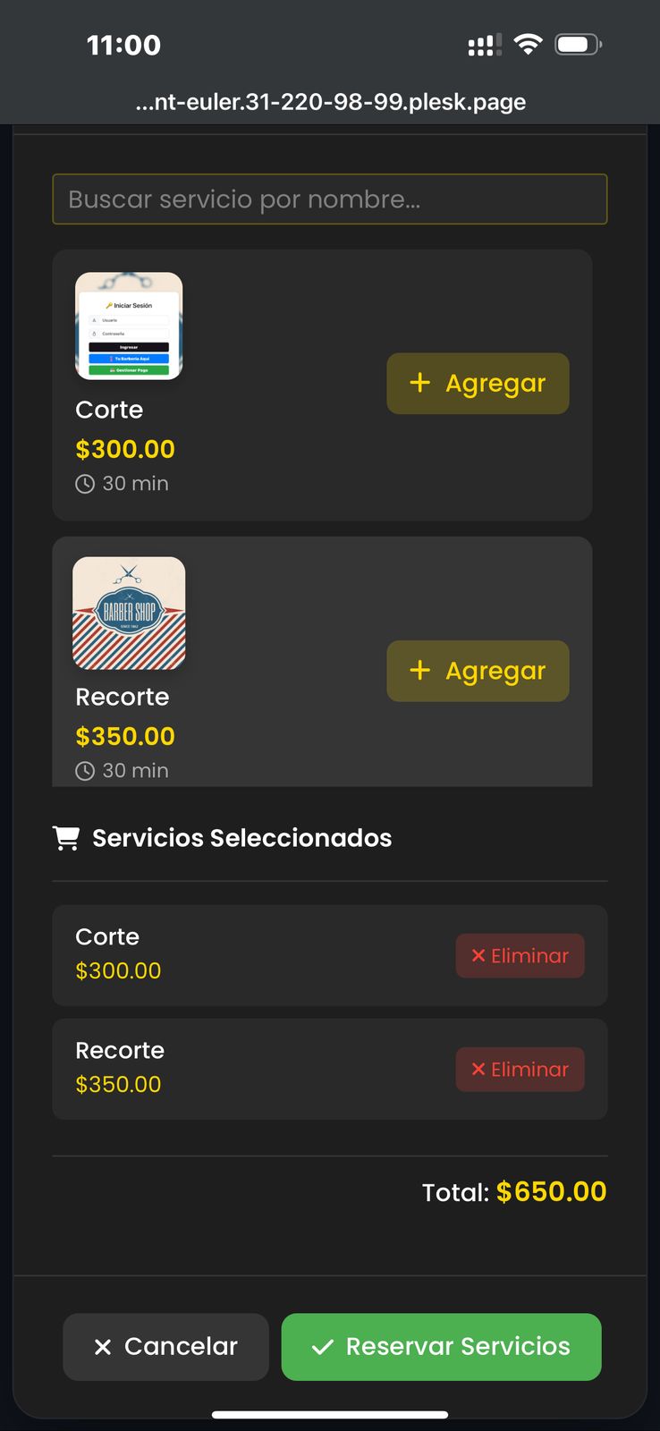 Panel de estadísticas diarias